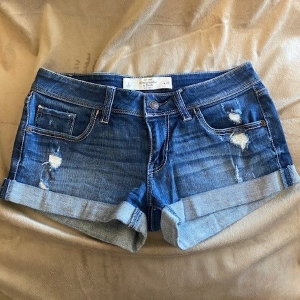 Abercrombie & Fitch Distressed Jean Shorts